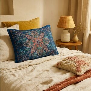 Plum & Bow Urban Outfitters Standard Medallion Pillow Cover Sham Blue Pink